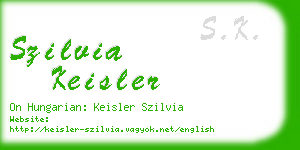 szilvia keisler business card